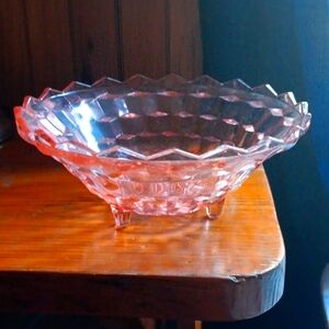 Vintage pink fruit dish